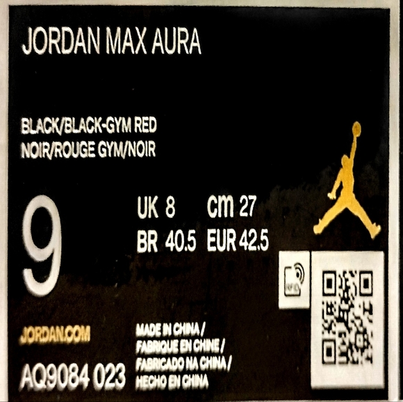 Jordan Max Aura, size (9) mens - Picture 3 of 4
